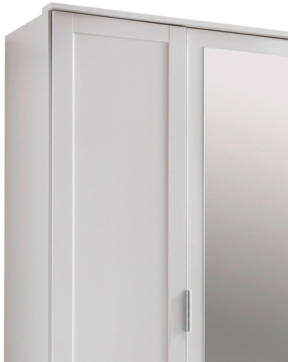 Ormar S Klasičnim Vratima Nadja - bijela/srebrne boje, Konvencionalno, staklo/drvni materijal (135/210/58cm) - Modern Living