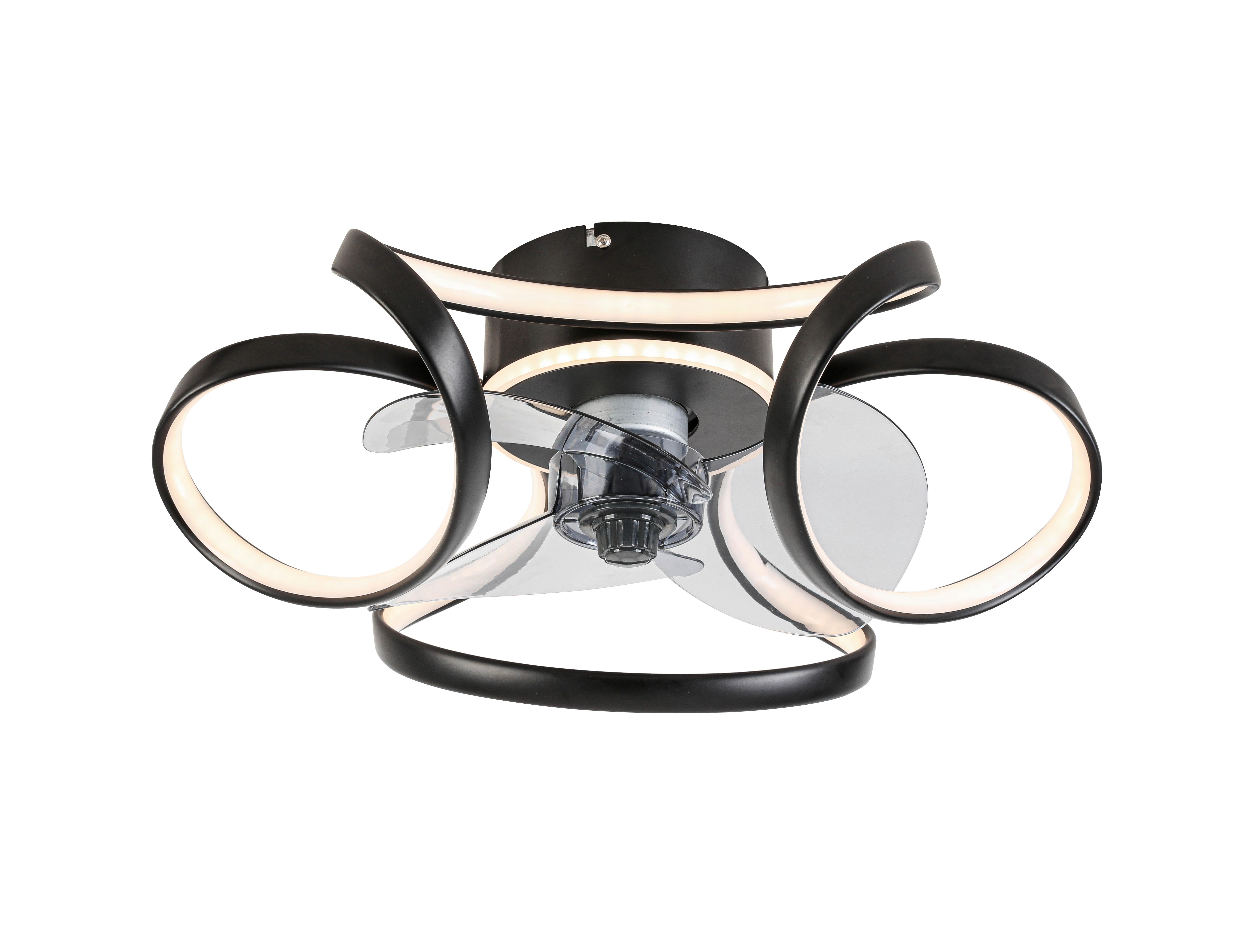 LED-Deckenleuchte Kiz max. 40+15 Watt - Transparent, MODERN, Kunststoff/Metall (45/19cm) - Modern Living
