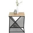 Beistelltisch aus Akazie Massiv - Schwarz/Akaziefarben, LIFESTYLE, Holz/Metall (40/45/40cm) - Modern Living Beistelltisch aus Akazie Massiv - Schwarz/Akaziefarben, LIFESTYLE, Holz/Metall (40/45/40cm) - Modern Living