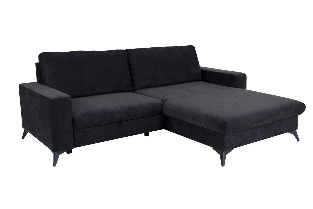 Sarokkanapé Sunny - fekete, Modern, textil (244/87/177cm) - Mömax