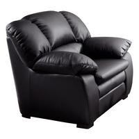 Sessel Casino I Schwarz Lederlook - Schwarz, KONVENTIONELL, Kunststoff/Textil (109/88/92cm) - MID.YOU