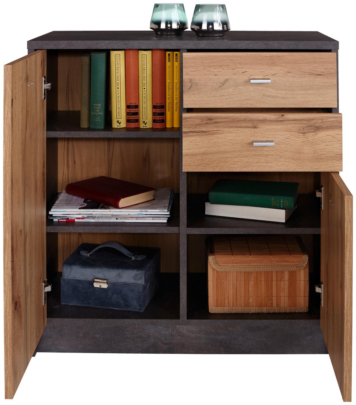 Komoda 4-You Yuk04 - barve hrasta, Moderno, leseni material (74/85,4/34,6cm) - Mömax