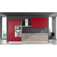 Kuhinjski Blok Line, Z Aparati, 360 Cm - siva/črna, Moderno, kovina/leseni material (360/60/216/240cm) - Mömax