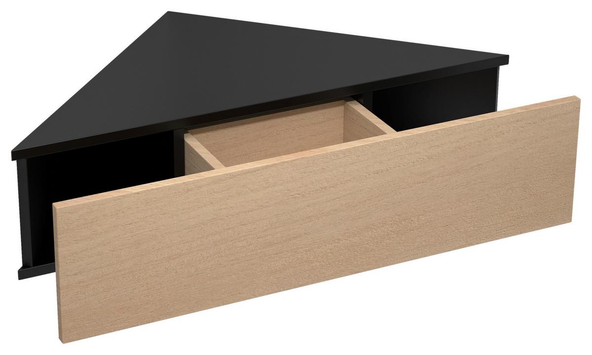 NACHTKÄSTCHEN USAL S - Honigeiche/Schwarz, Modern, Holzwerkstoff (60/15/42,4cm) - MID.YOU