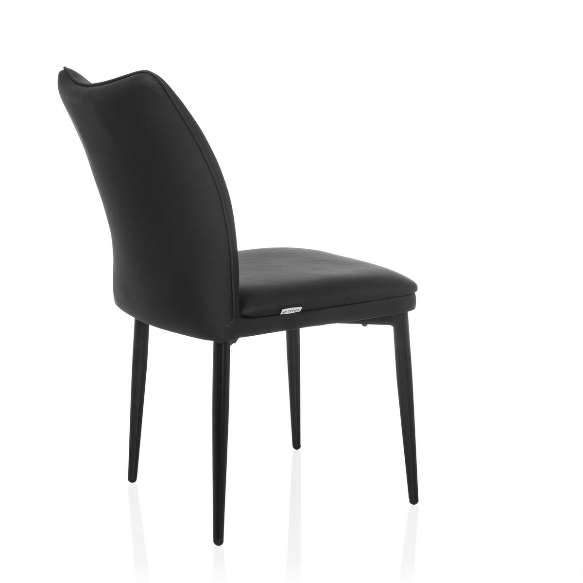 Stol Viseto, Črna - črna, Moderno, kovina/tekstil (47/87/61cm) - MID.YOU