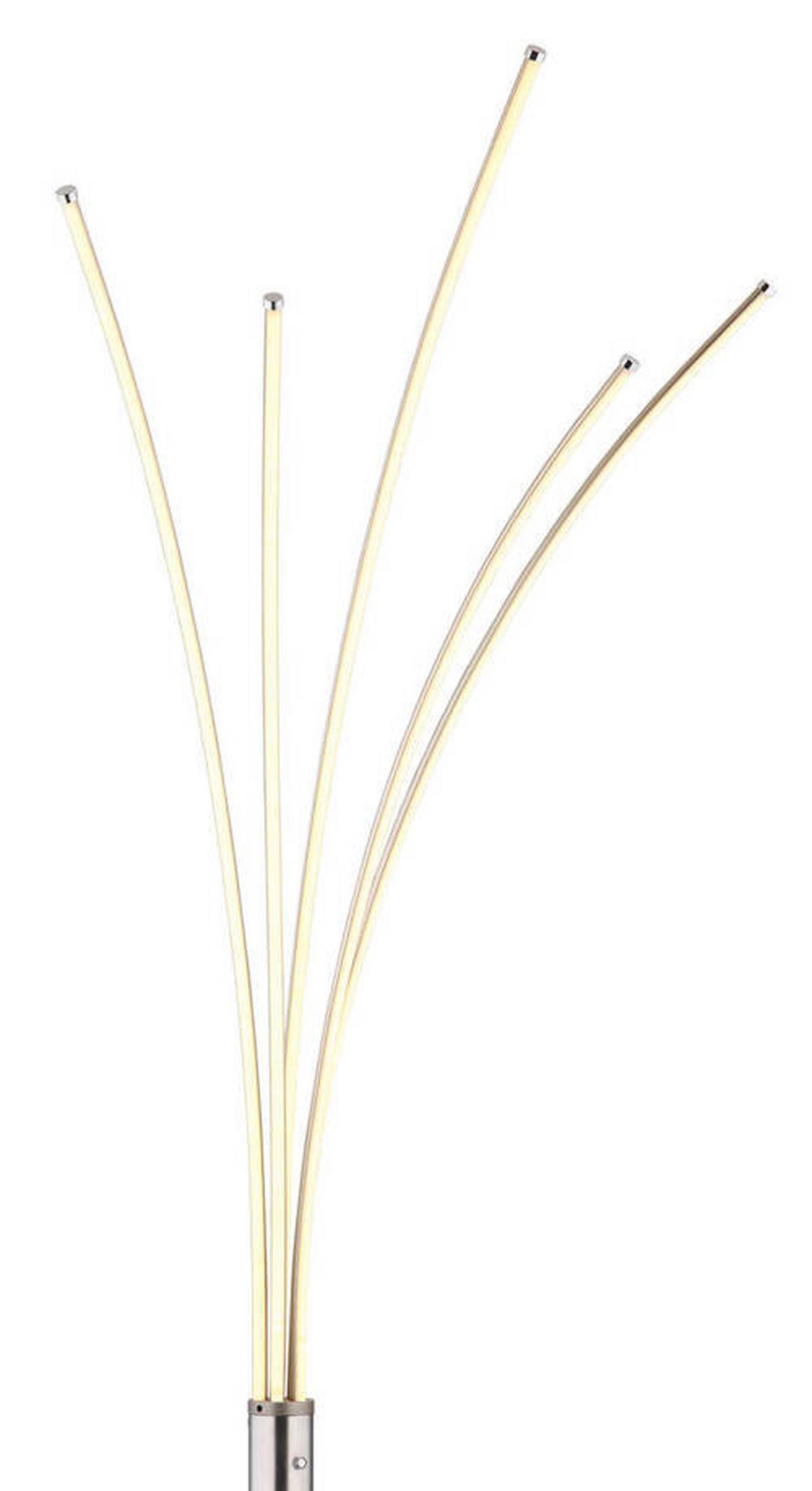 Stoječa Led-svetilka Bizzy, S Sijalko - barve kroma/črna, Design, kovina/umetna masa (56/187cm)