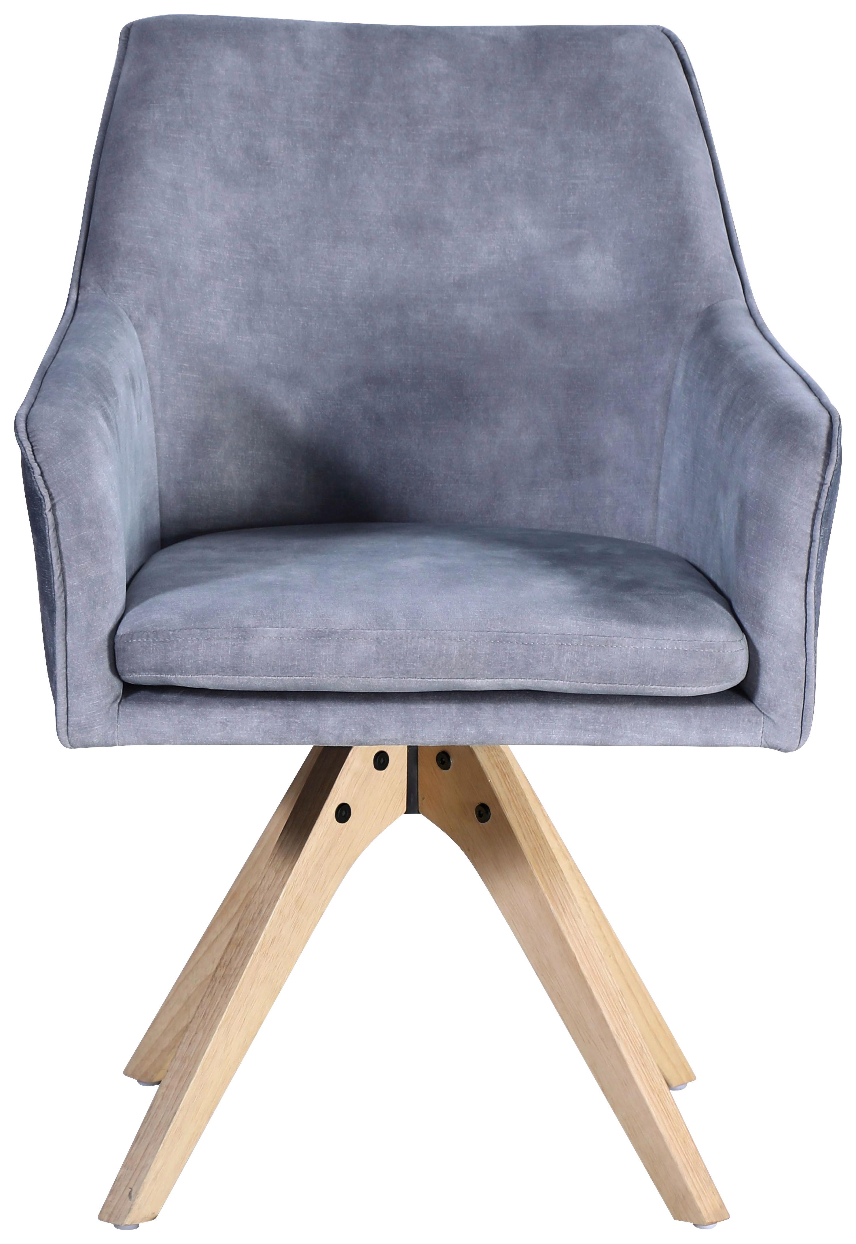 Scaun LISA - gri deschis/culoare natur, Konventionell, lemn/textil (62/83/63cm)