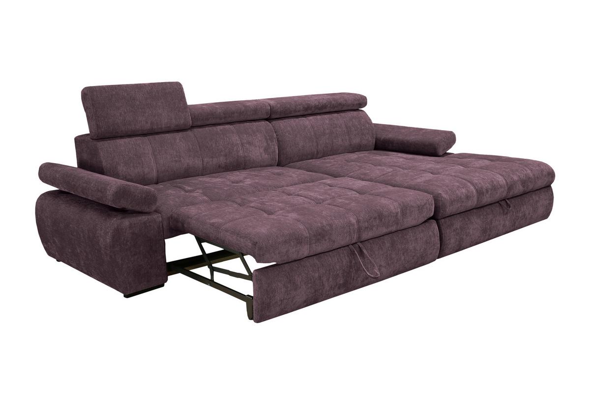 Kutna Garnitura Vegas - boje kupine/crna, Design, drvo/tekstil (294/173cm) - Modern Living