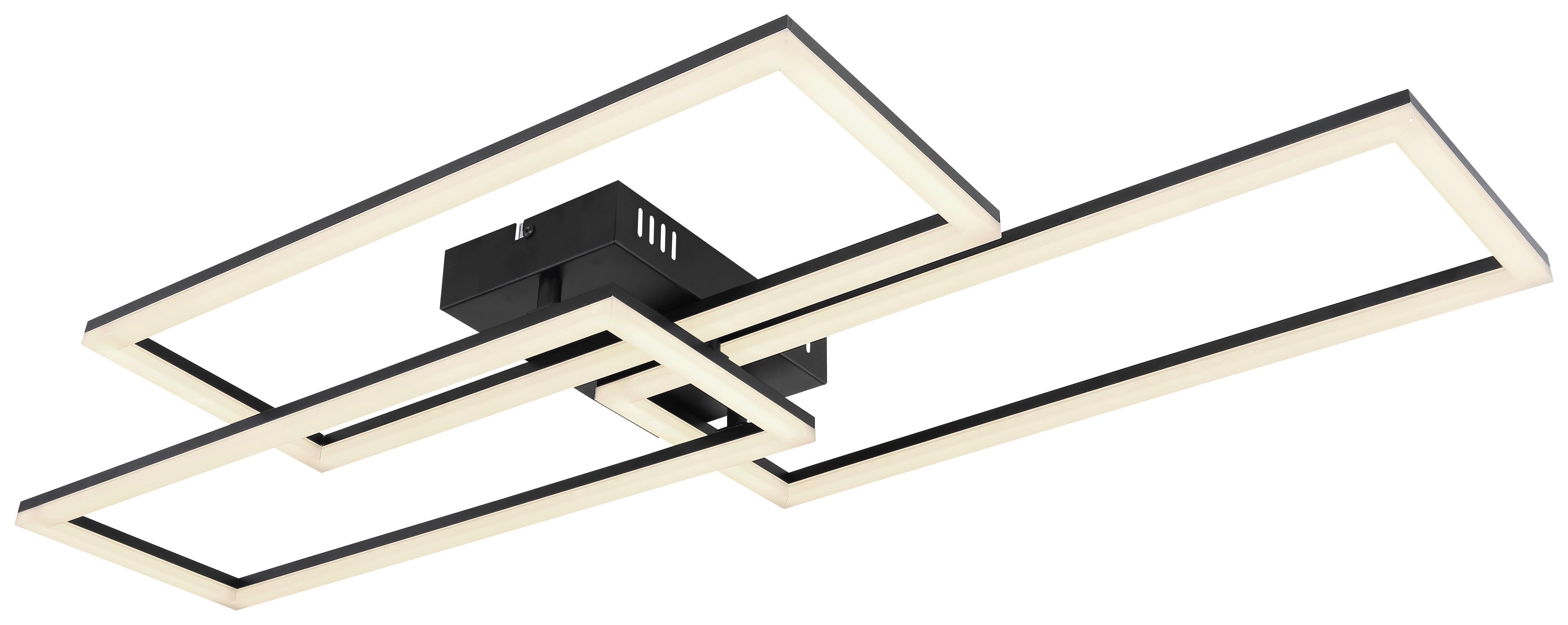 LED-TAKLAMPA BEKKA - opal/svart, Modern, metall/plast (90/40/8cm) - Mömax