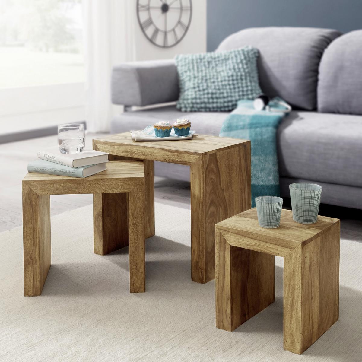 Set Miz Mumbai - barve akacije, Design, les (50/30/45cm) - MID.YOU