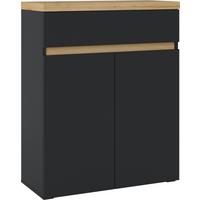 Komoda Pepe - hrast Artisan/antracit, Trend, drvni materijal/plastika (85/106/37cm) - Modern Living
