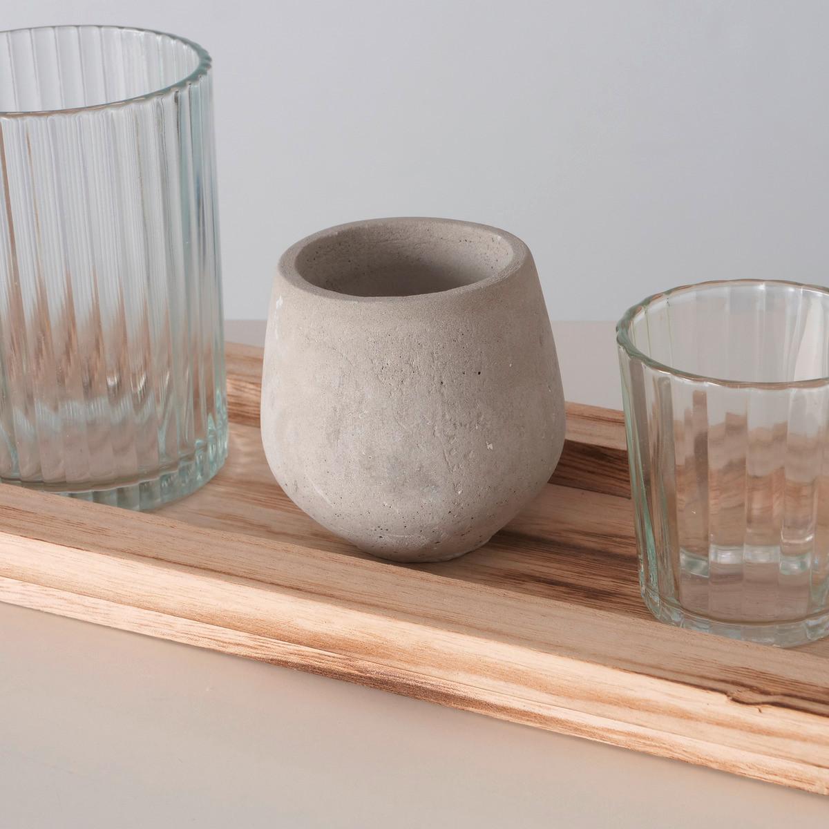 Dekor Tálca Nola Ii - natúr/szürke, Basics, kő/Üveg (42/14/11cm) - Modern Living