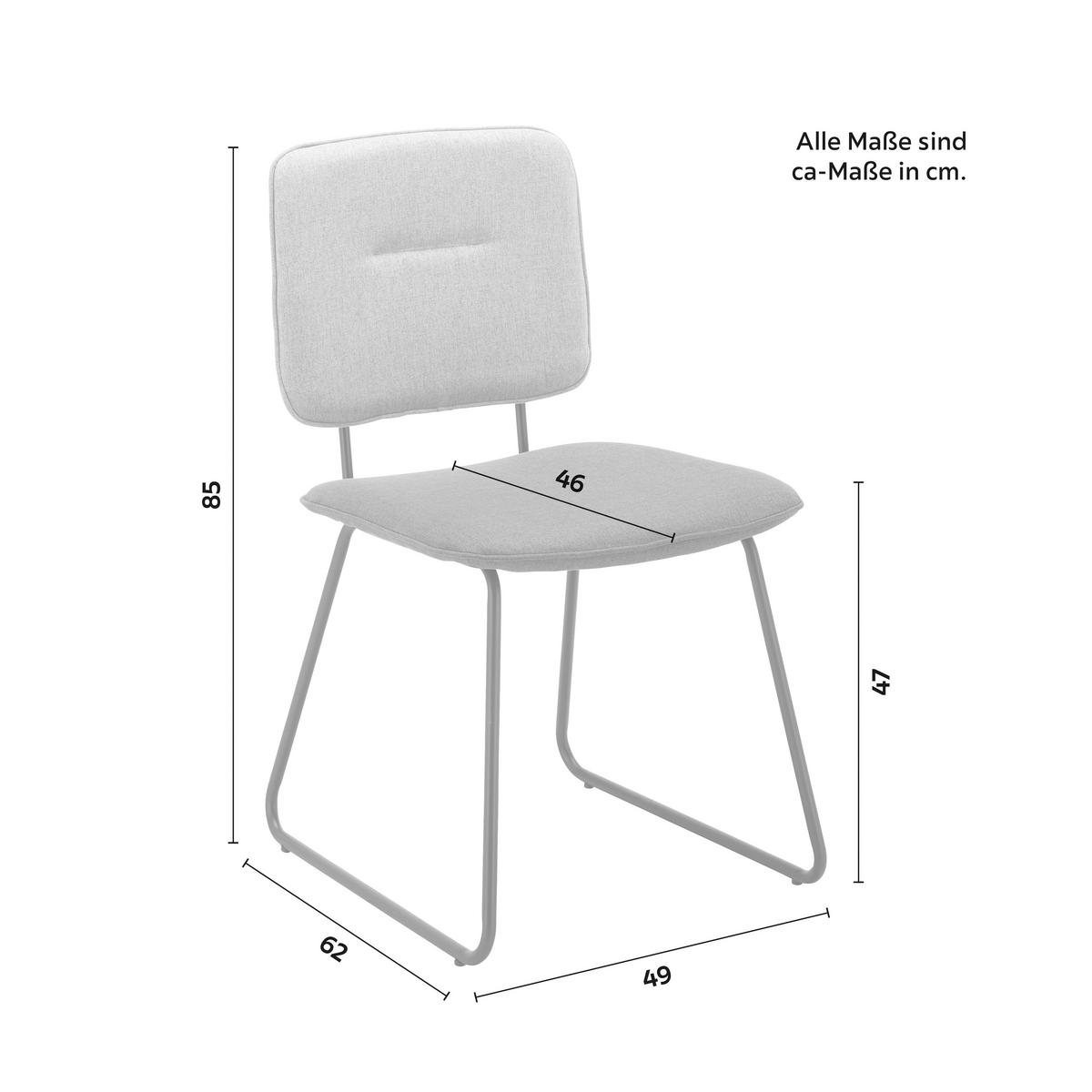 KRZESŁO AVA - jasnoszary/czarny, Modern, metal/drewno (49/85/62cm) - Bessagi Home