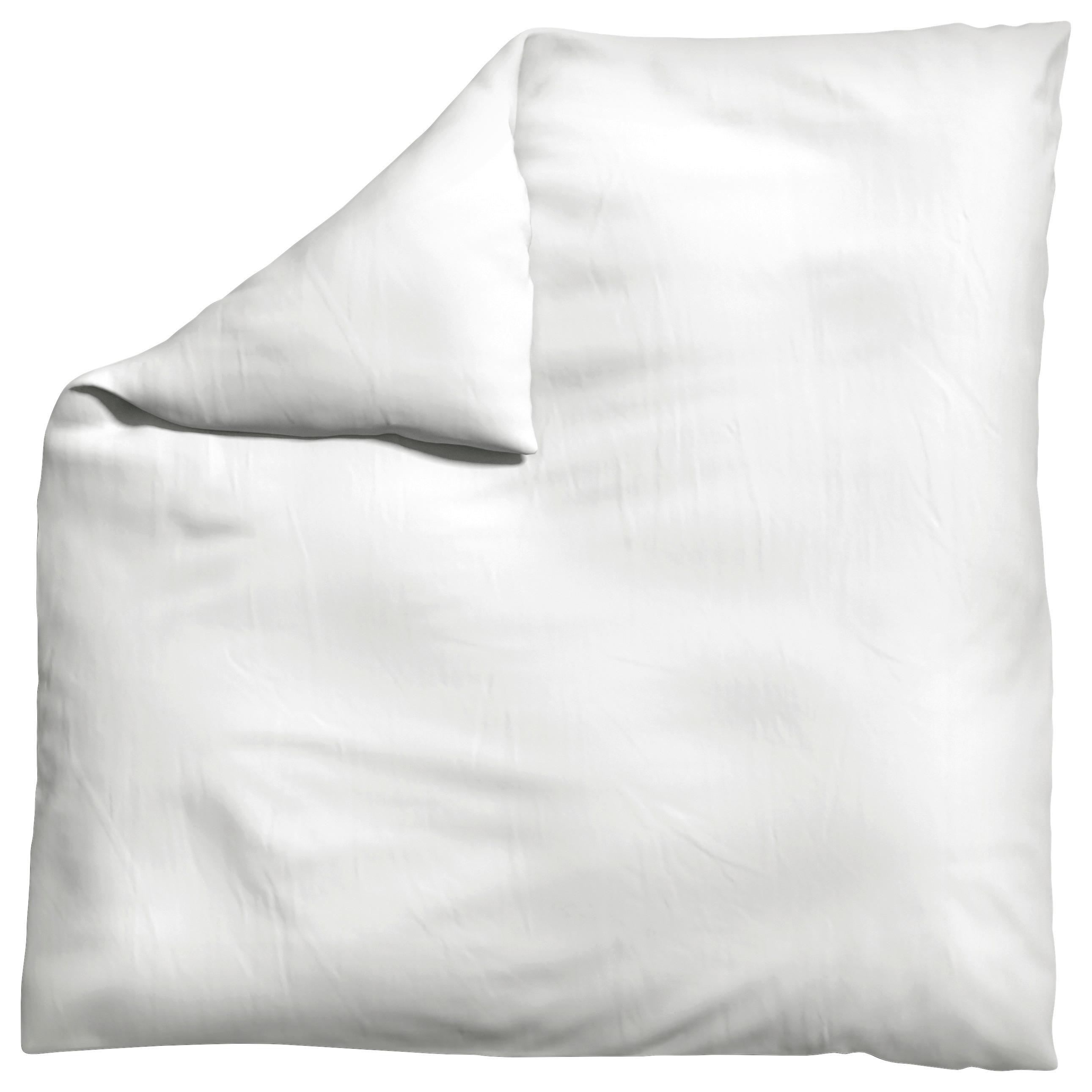 Bettdeckenbezug Woven Satin Weiß ca. 200x200cm - Weiß, Basics, Textil (200/200cm) - Schlafgut