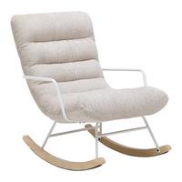 Schaukelsessel Creme - Weiss/Creme, Modern, Holz/Textil (72/96/110cm) - Mömax