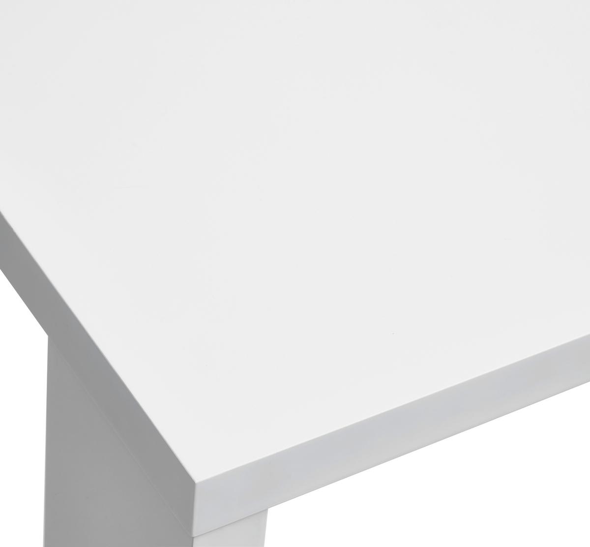 Barska Miza Lyon, Bela, Visoki Sijaj - bela/visoki sijaj, Konvencionalno, kovina/leseni material (120/107/60cm)