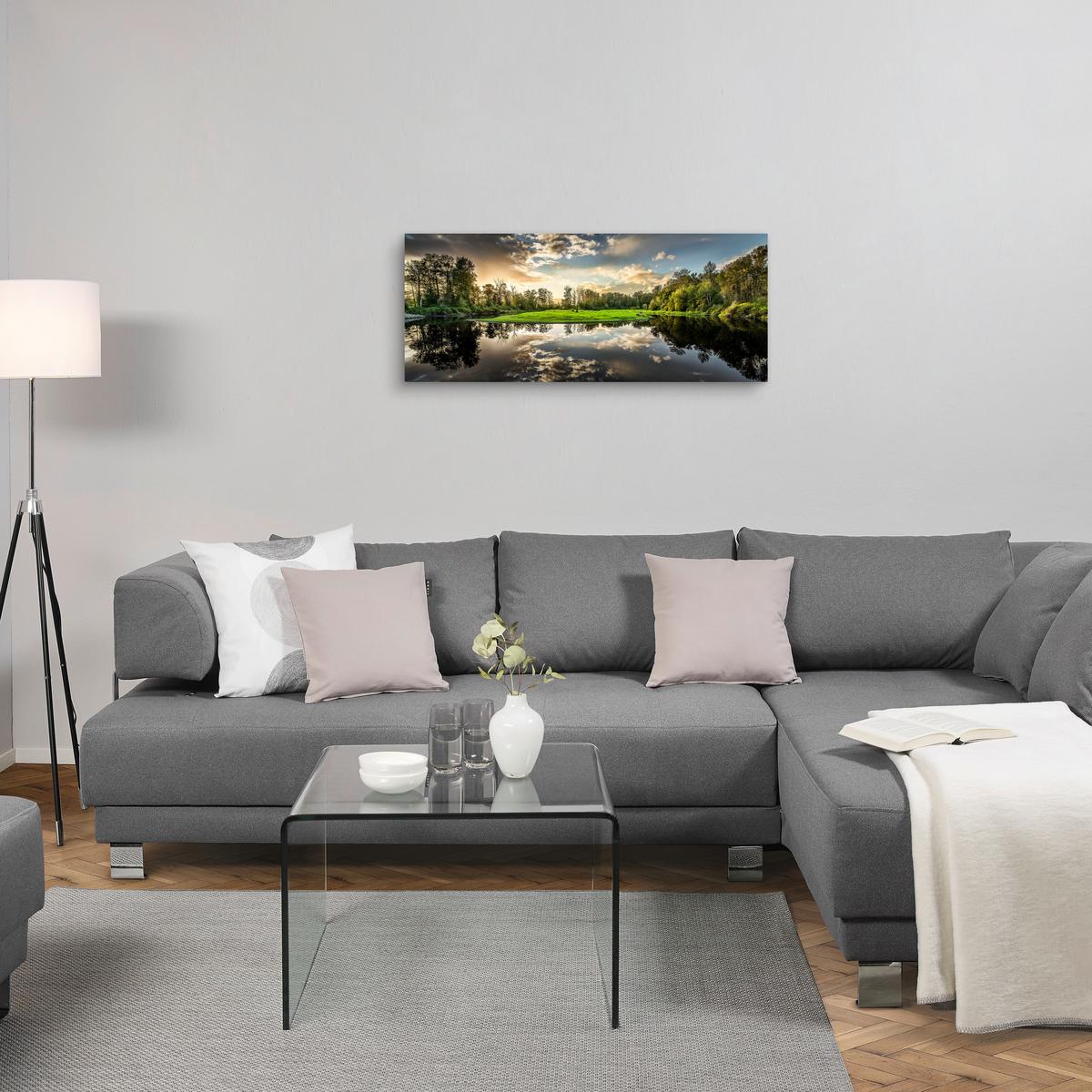 OBRAZ NA SZKLE EX210 - różnokolorowy, Natur, szkło (125/50cm) - Monee