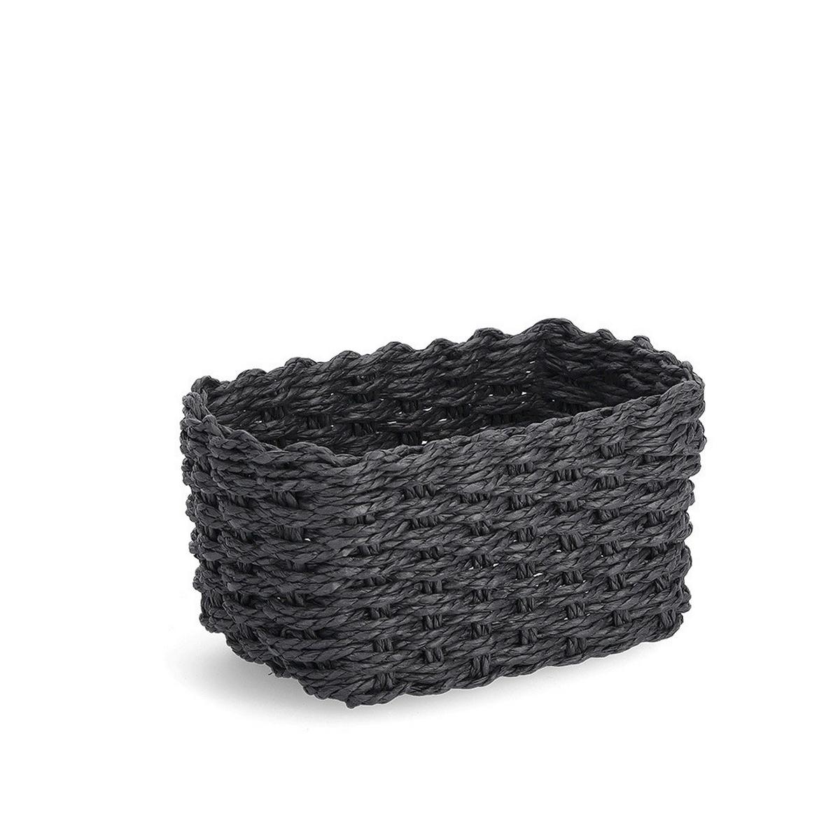 Korbset 3 Stk. Dunkelgrau - Dunkelgrau, Basics, Textil (24/18/13cm)