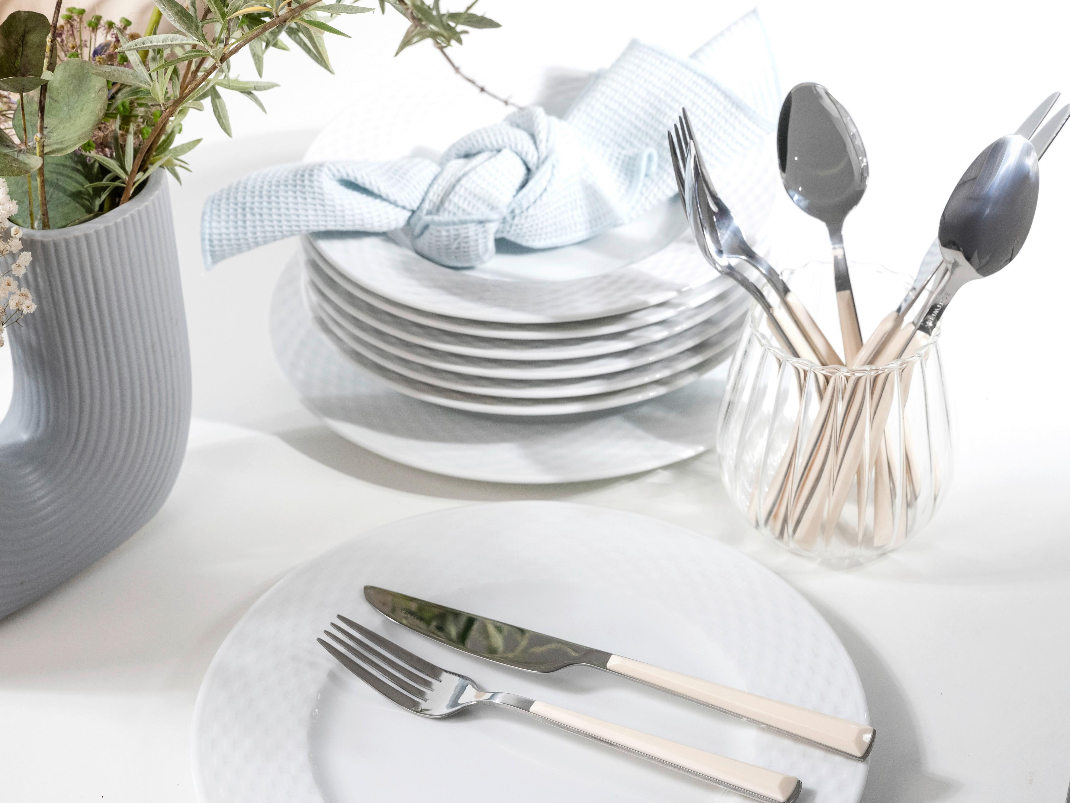 Jedilni Servis Polo, 12-Delni - bela, Basics, keramika - Creatable