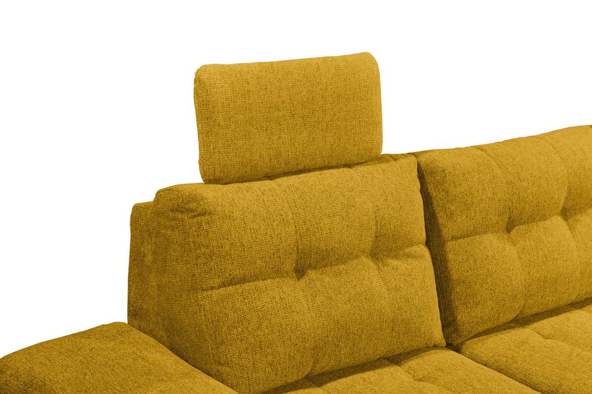 Wohnlandschaft Durban U ca. 170x324x218 cm Gelb - Gelb/Schwarz, KONVENTIONELL, Kunststoff/Textil (170/324/218cm) - MID.YOU