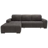 Wohnlandschaft Vicari Anthrazit Mikrofaser - Anthrazit/Schwarz, MODERN, Textil/Metall (292/185cm) - Livetastic