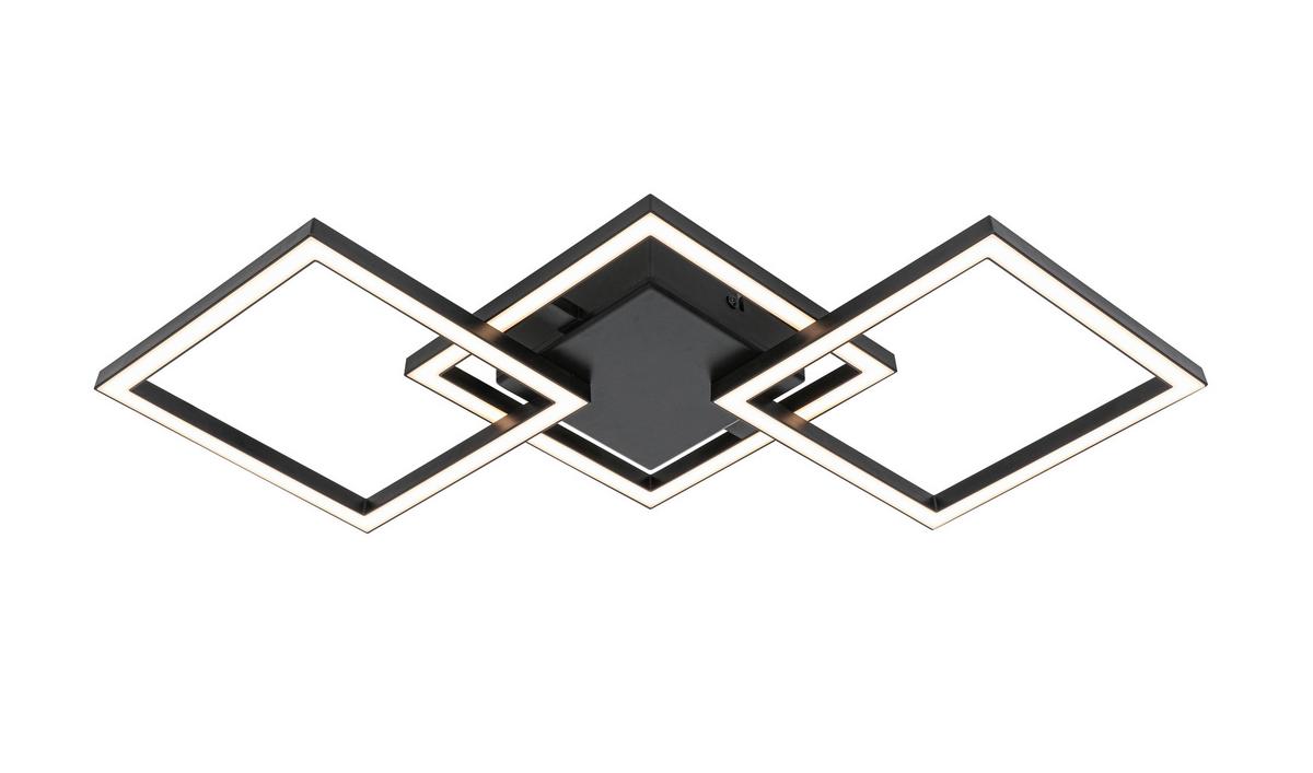 Plafonieră Rauta - negru, Modern, plastic (63/27,5/4,5cm) - Mömax