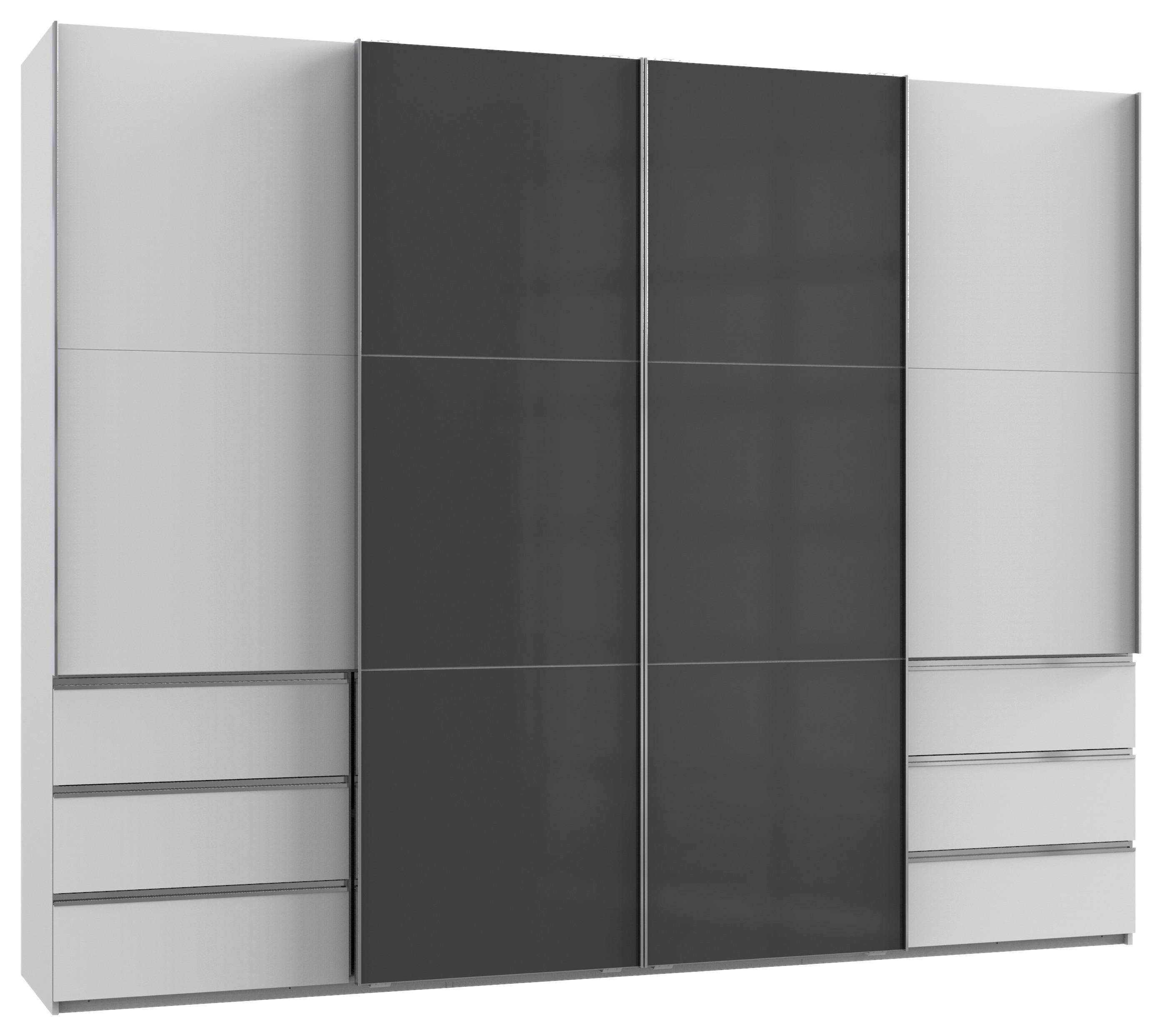 Ormar S Kliznim Vratima Level 36c - bijela/siva, Moderno, drvni materijal (300/236/65cm) - Modern Living