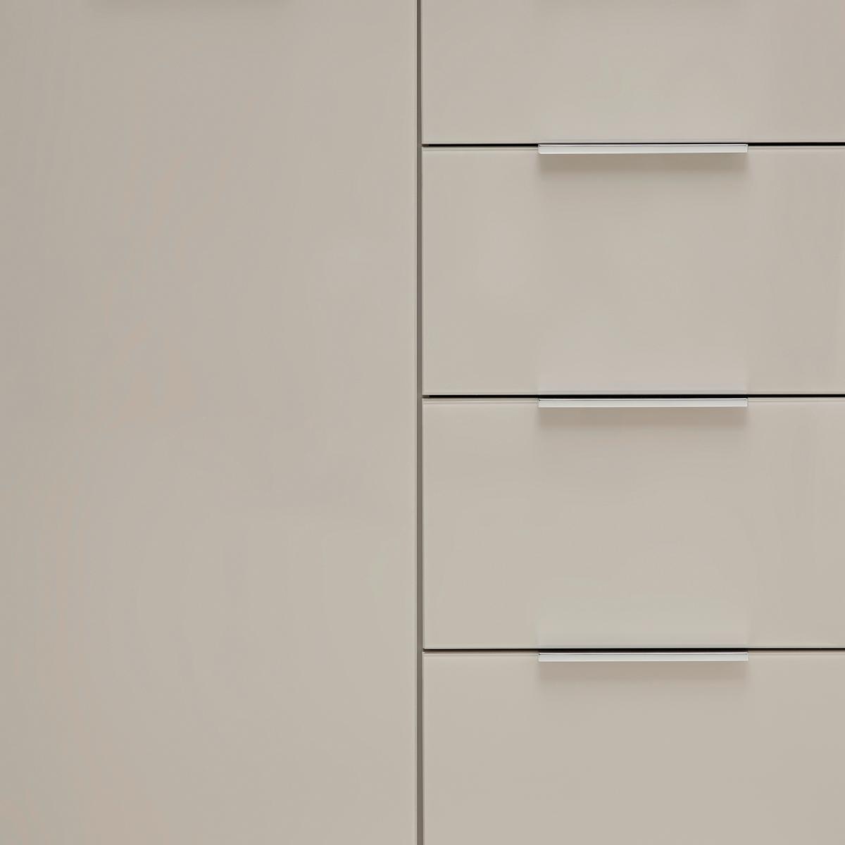 Kommode Siena Kaschmir - Chromfarben/Kaschmir, Modern, Glas/Holzwerkstoff (90/99/40cm) - Mömax