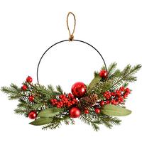 WIENIEC NA DRZWI A3-59054 - zielony/czerwony, Lifestyle, tworzywo sztuczne/materiały naturalne (45/30/6cm) - X-Mas