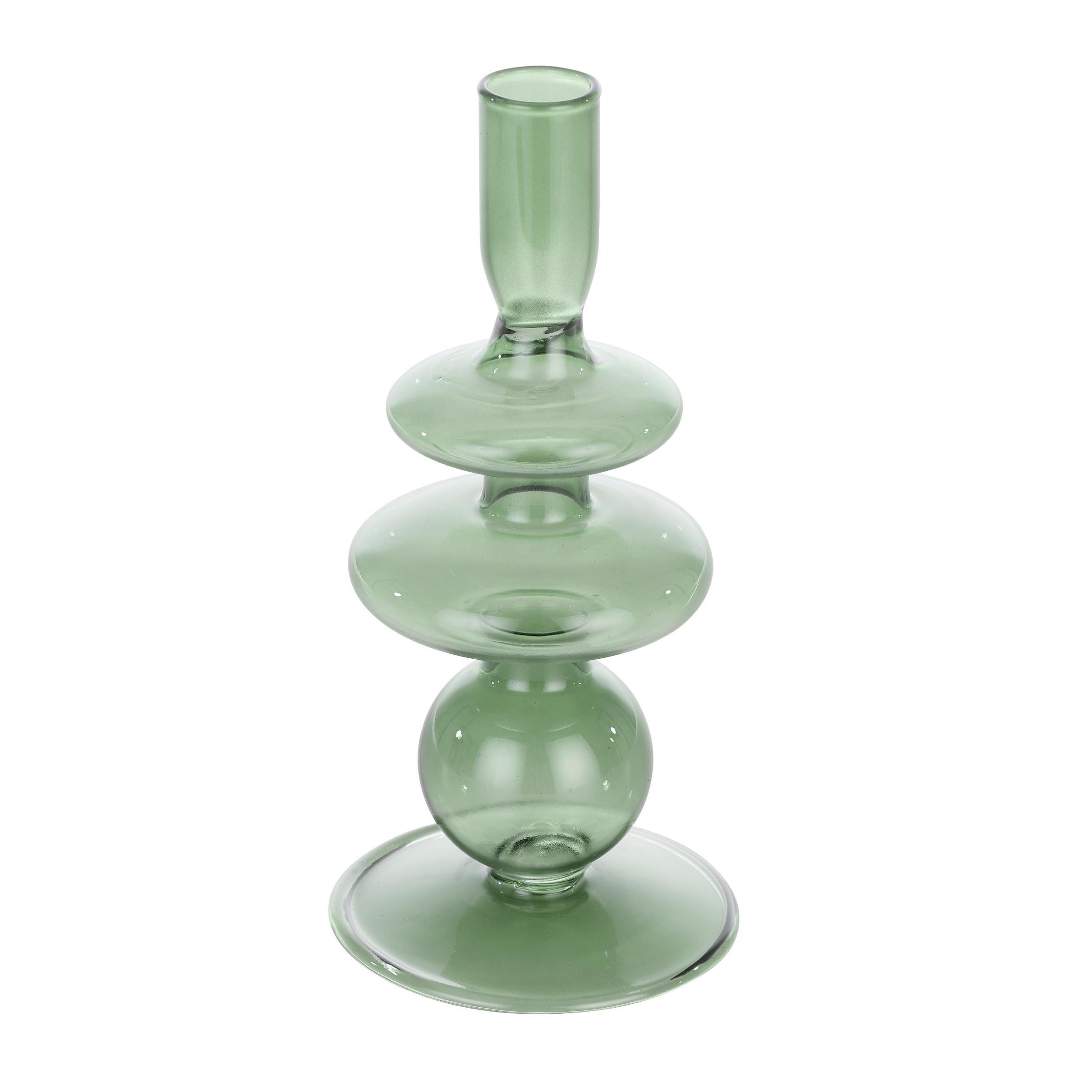 Stabkerzenhalter Molume Grün - Grün, LIFESTYLE, Glas (9/19.5cm)