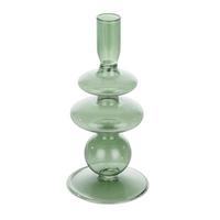 Stabkerzenhalter Molume Grün - Grün, LIFESTYLE, Glas (9/19.5cm)