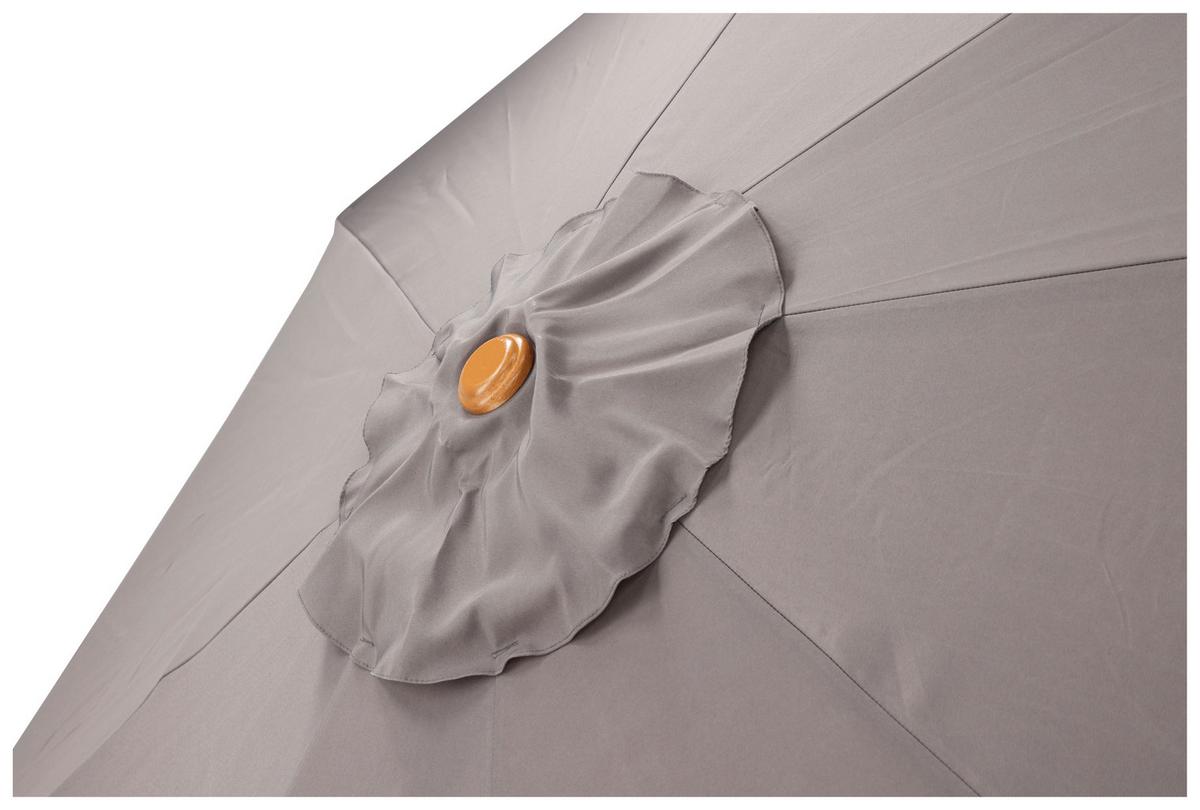 SONNENSCHIRM IXOS - Grau, KONVENTIONELL, Holz/Textil (300/244cm) - Gardenson