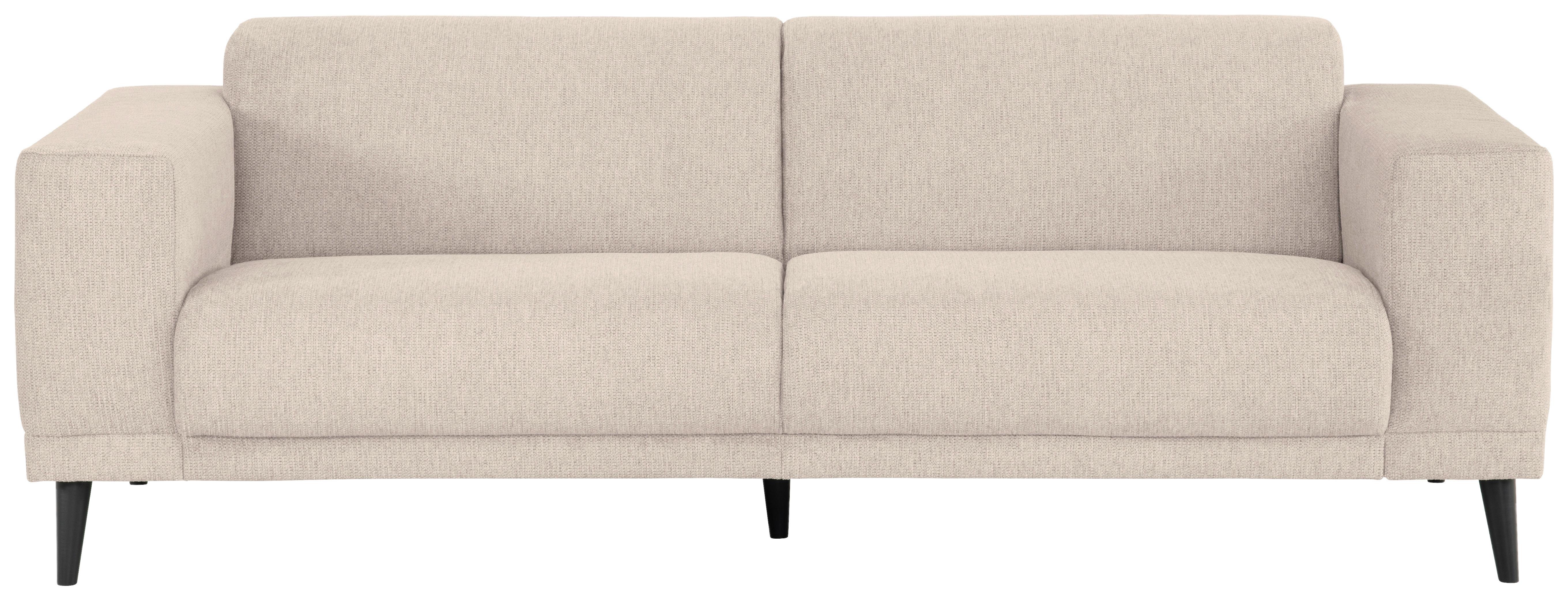 SOFA TRZYOSOBOWA OSLO_LZ - beżowy/czarny, Design, tkanina/drewno (218/77/93cm) - MID.YOU