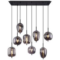 HÄNGELEUCHTE BLACKY - Schwarz, Basics, Glas/Metall (94/34/120cm) - Globo