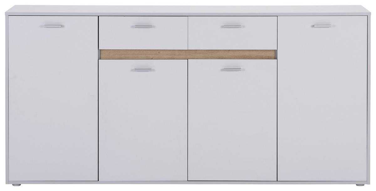 Komoda Slot 4t - svetlo siva, Moderno, umetna masa/leseni material (183,4/90/40cm) - Mömax