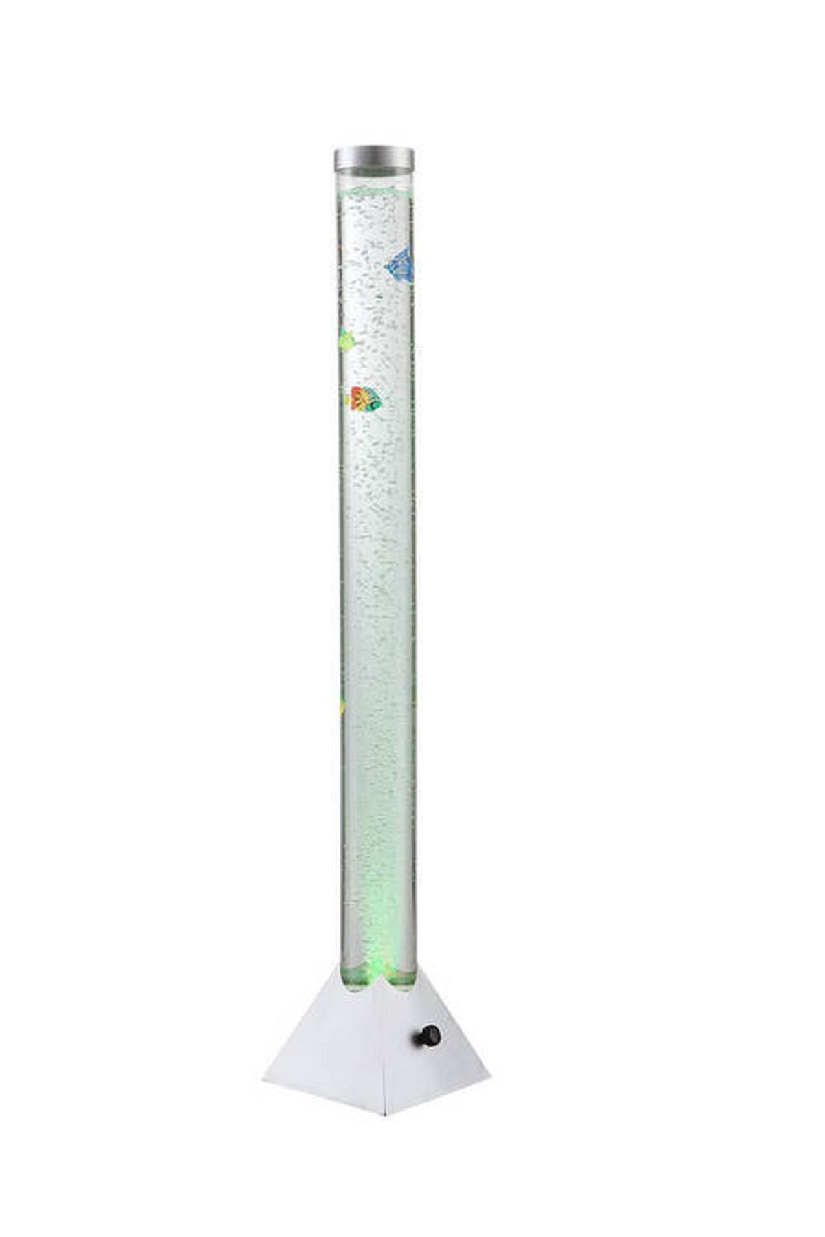LED-Stehleuchte Mendoza in Silberfarben max. 0,06 Watt - Klar/Silberfarben, Trend, Kunststoff (21,5/21,5/120cm) - Globo