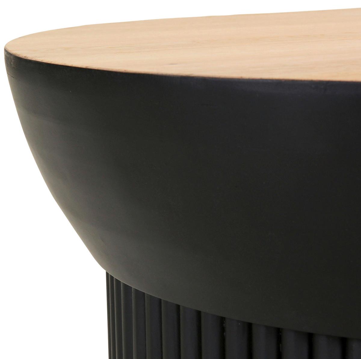 Konsole Tiffy Schwarz/Eichefarben - Eichefarben/Schwarz, MODERN, Holz/Holzwerkstoff (130/76/40cm) - Mömax