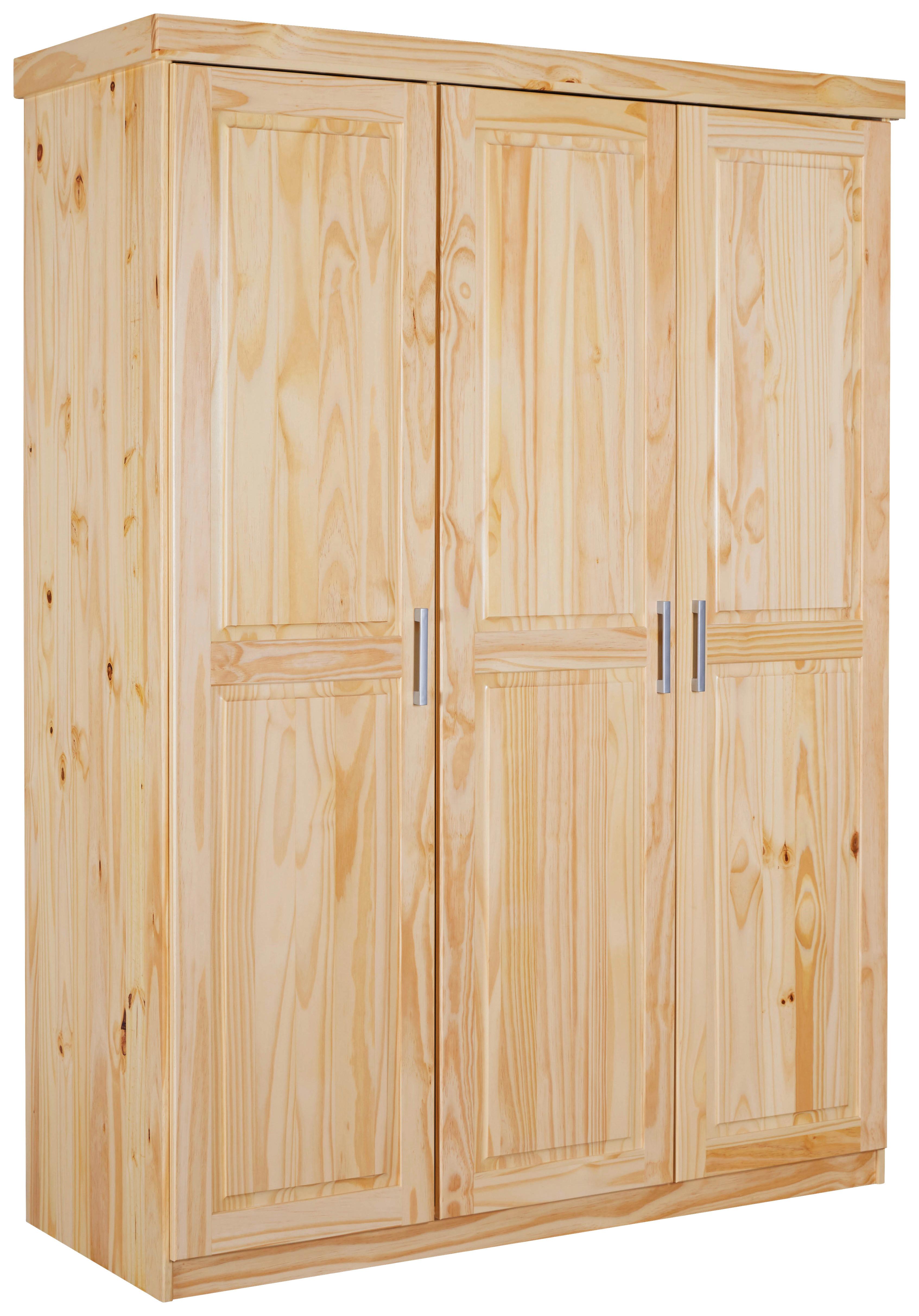 Drehtürenschrank Pelle ca. 140x190x55 cm Naturfraben - Silberfarben/Naturfarben, LIFESTYLE, Holz/Kunststoff (140/190/55cm) - MID.YOU