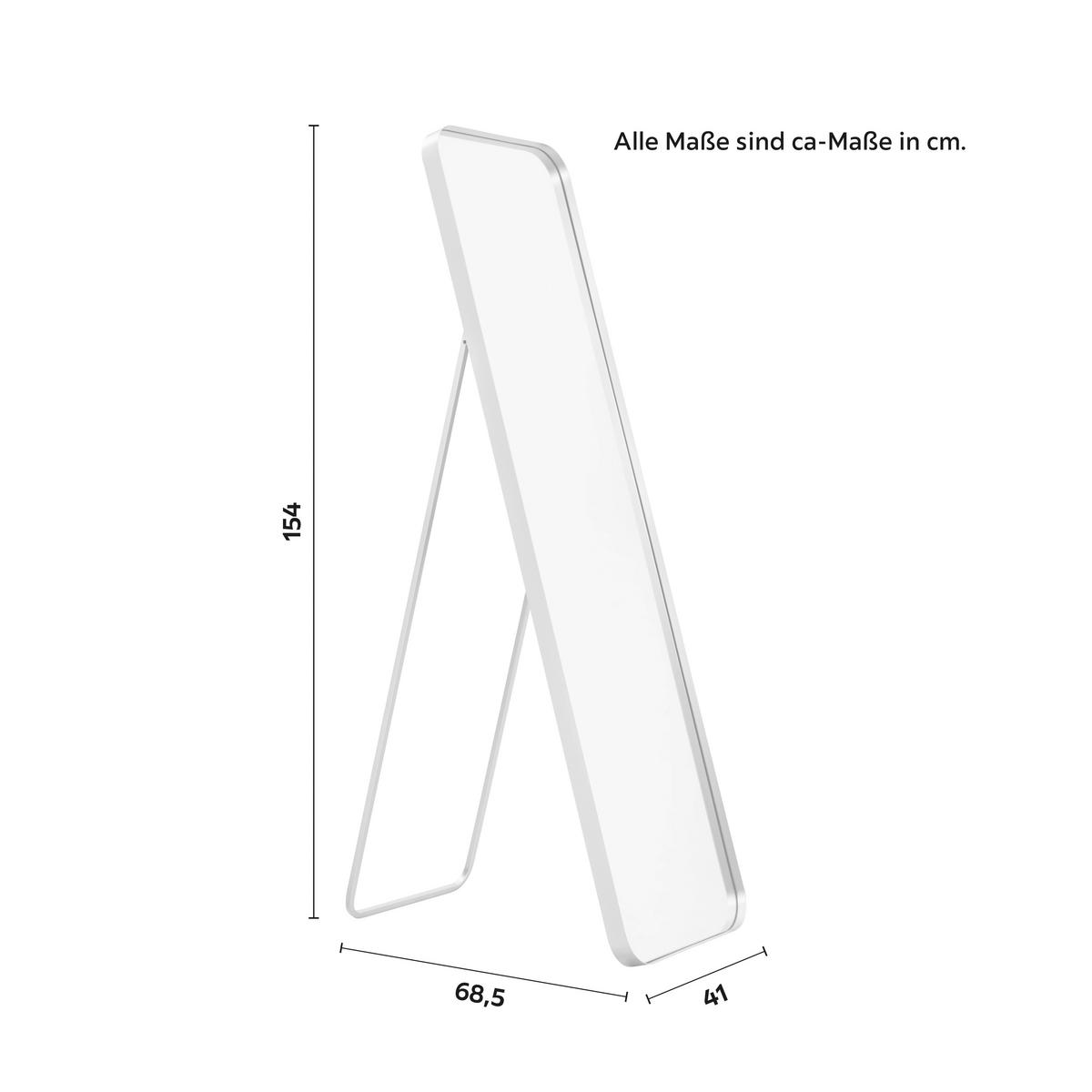 Spiegel Liv Schwarz ca. 41x154x68,5 cm - Schwarz, MODERN, Glas/Metall (41/154/68,5cm) - Bessagi Home