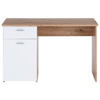 Pisalna Miza Simon, Bela, Barva Hrasta - bela/barve aluminija, Moderno, umetna masa/leseni material (120/75,5/60cm) - Mömax