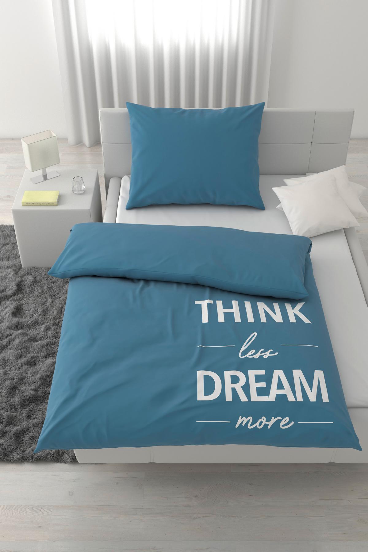 Bettwäsche Think Blau ca. 140x200cm - Blau, Textil (140/200cm) - Mömax
