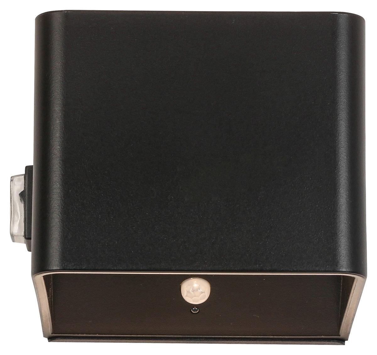 LED-Wandleuchte Hero1 Schwarz max. 3 Watt - Schwarz, MODERN, Kunststoff/Metall (10,28/10,1/8,05cm) - Modern Living