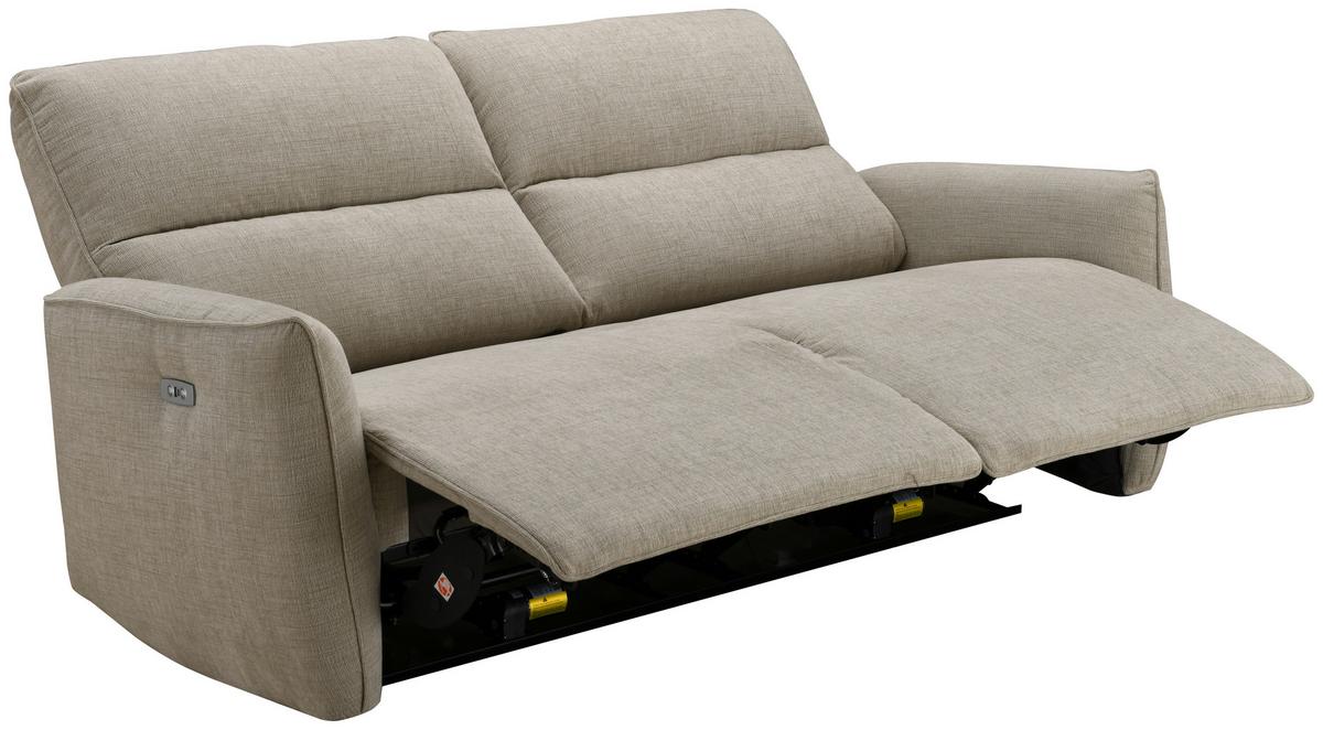 Dvosed Steffi, Bež, Električno Nastavljiv - črna/bež, Konvencionalno, kovina/tekstil (196/98/93cm) - Modern Living