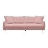 Bigsofa Kiss Altrosa - Chromfarben/Altrosa, Modern, Holz/Metall (241/90/117cm) - Mömax