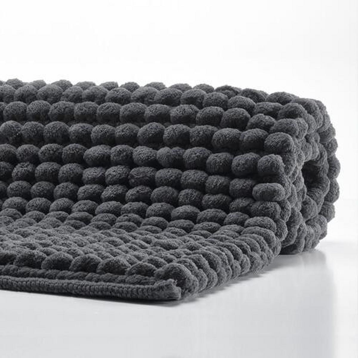 DYWANIK ŁAZIENKOWY AXEL - kolor grafitowy, Basics, tkanina (60/60cm) - Aquanova