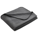 Fleecedecke in Dunkelgrau ca. 130x170 cm 'Anni' - Dunkelgrau, MODERN, Textil (130/170cm) - Bessagi Home