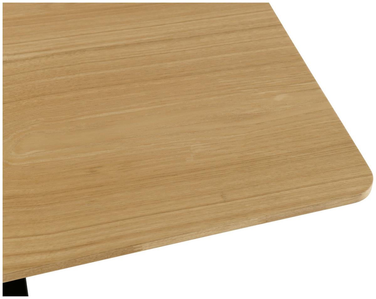 Jedilna Miza Joe, Barva Hrasta, 160x90 - črna/barve hrasta, Trendi, kovina/leseni material (160/90/75cm) - MID.YOU