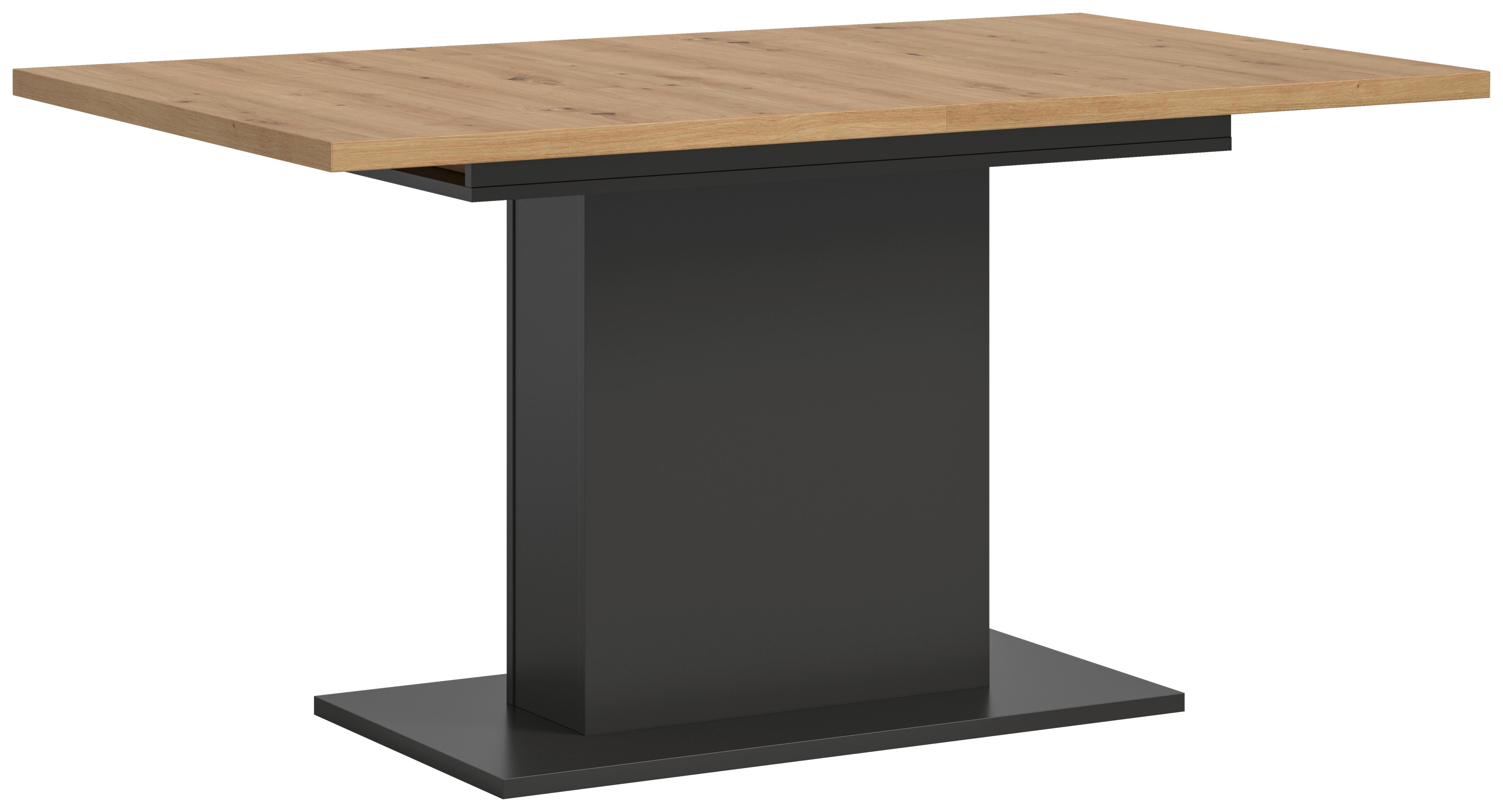 Ausziehtisch Marlon Eiche/Grau ca. 150-190x90x76 cm - Eiche Artisan/Grau, KONVENTIONELL, Holzwerkstoff (150-190/76/90cm)