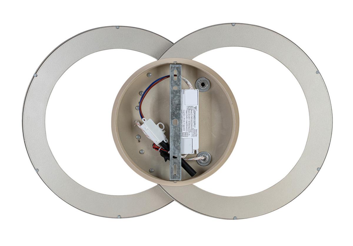 Led Svjetiljka Stropna Krista - srebrne boje/boje pijeska, Moderno, metal/plastika (53,5/33,5/7,5cm) - Mömax