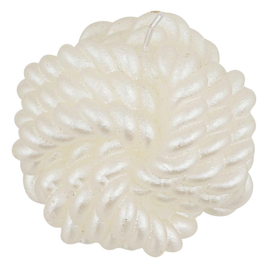 Dekorativna Svijeća Wool Ball - bijela, Moderno (8,5cm)